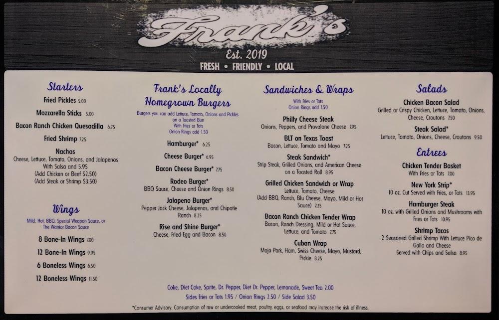 Frank's Menu image 2